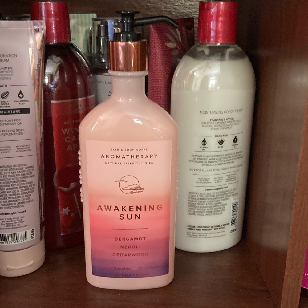 3/$24 Awakening Sun Aromatherapy Lotion BBW Bergamot Neroli Cedarwood